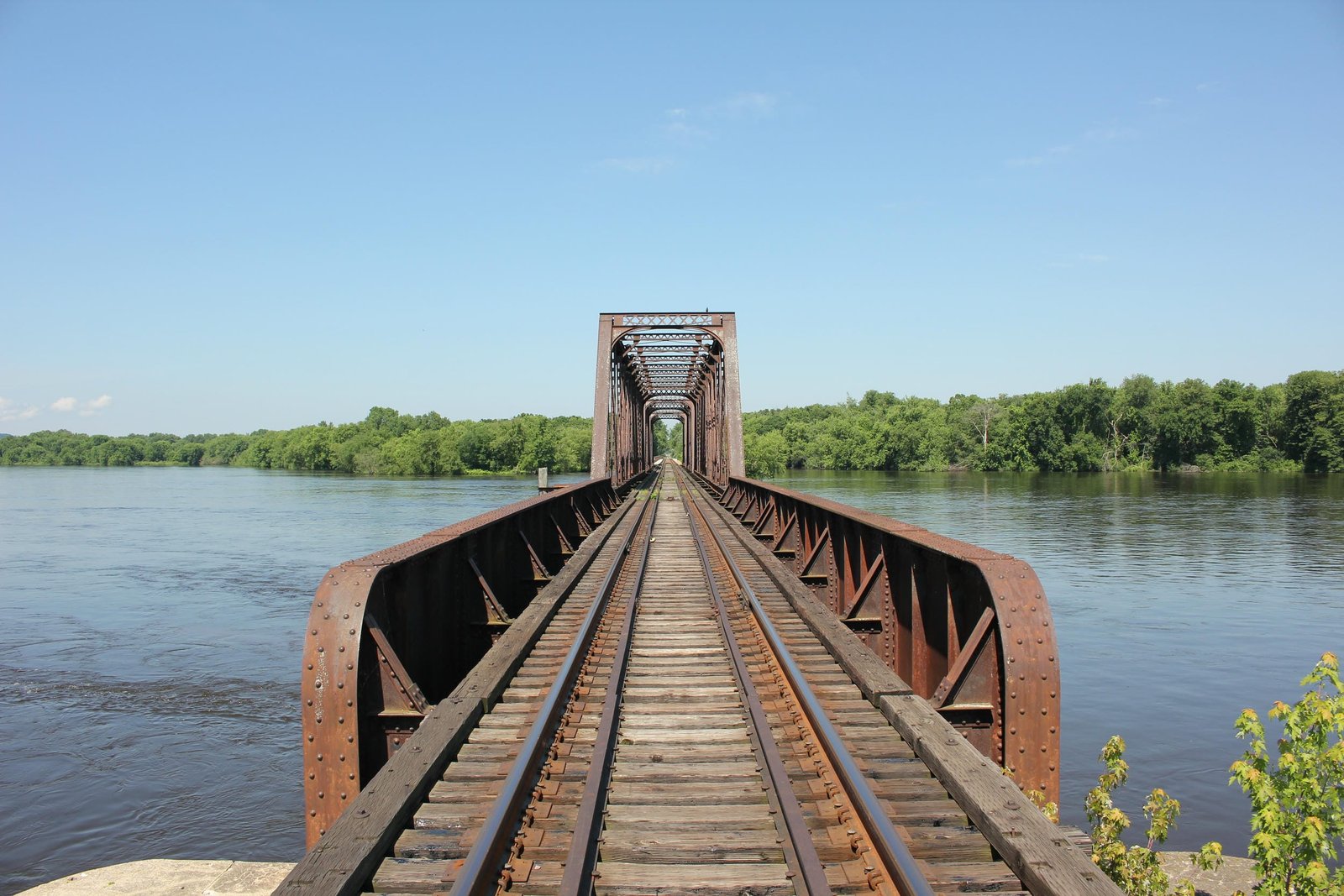 Looking west into span #7